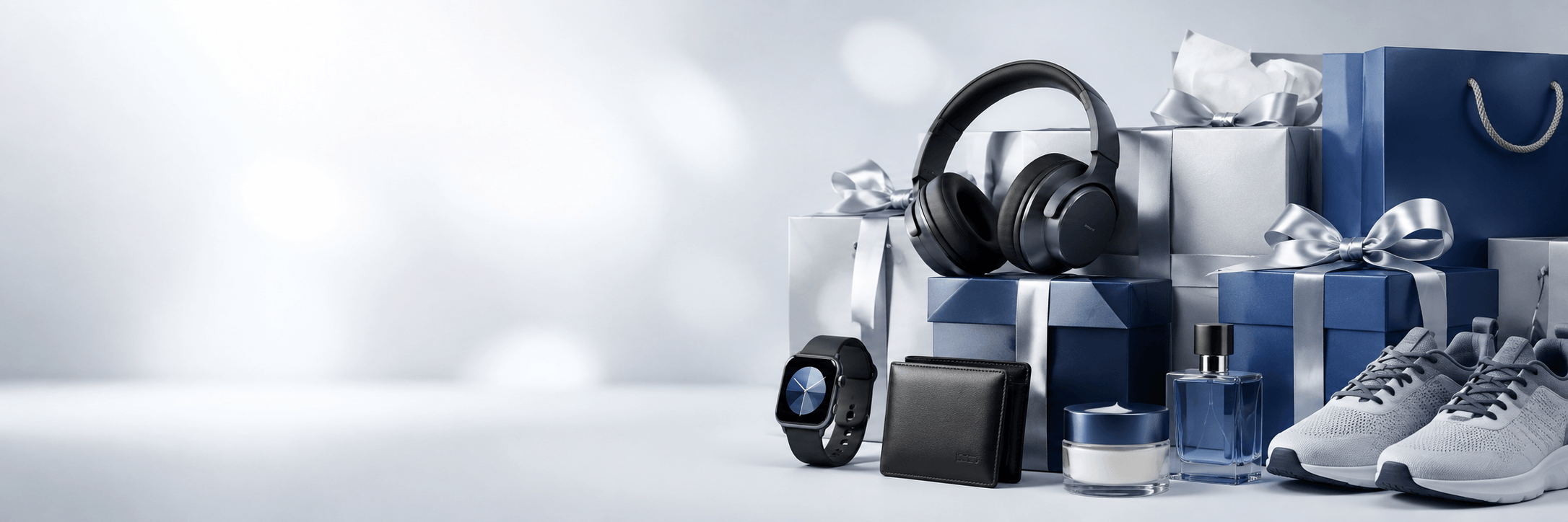 Free Holiday Blue Gifts & Accessories Banner for eCommerce storefronts