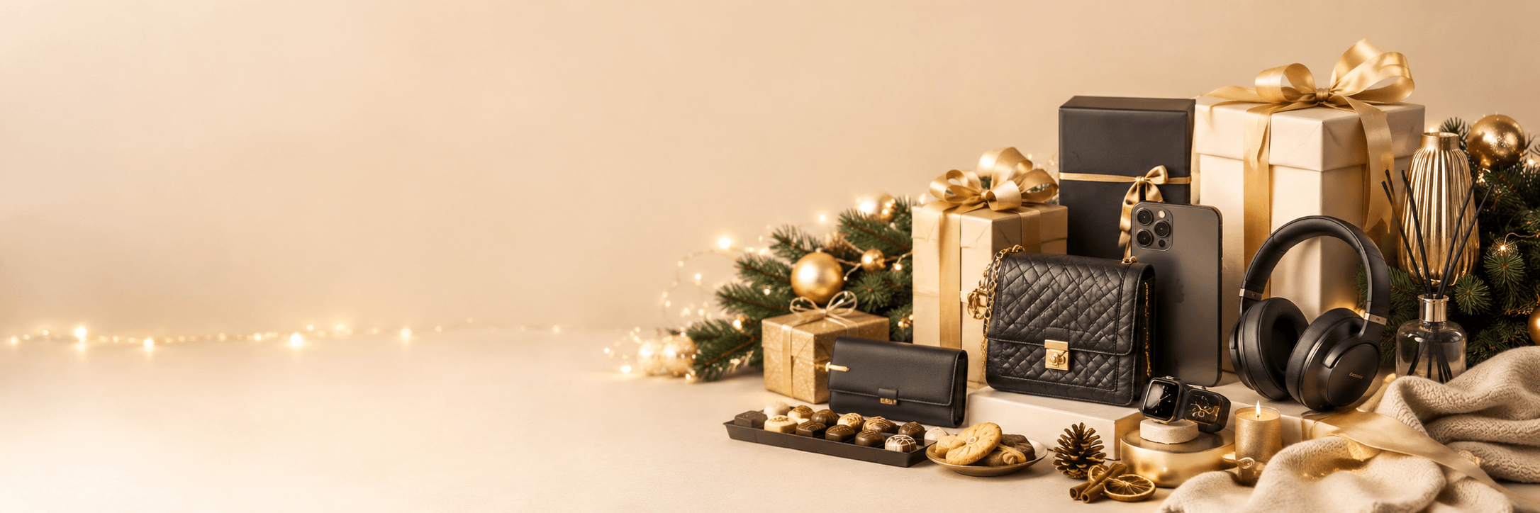 Free Holiday Gifts & Treats Banner for eCommerce storefronts