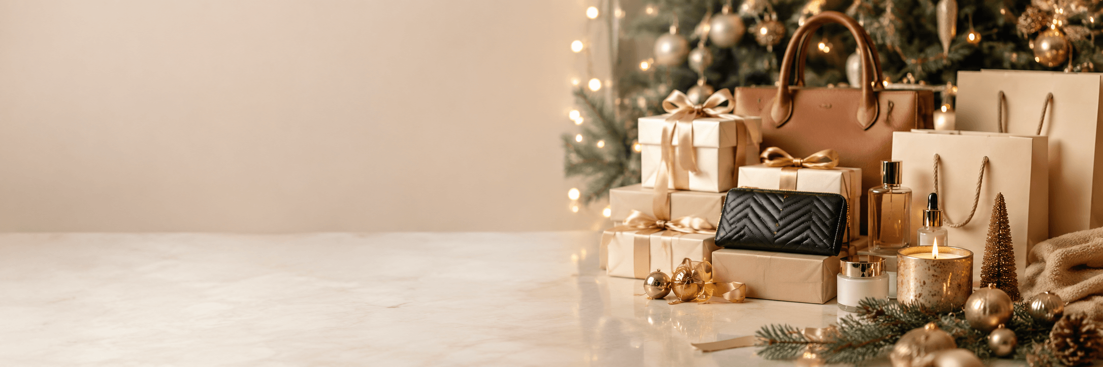 Free Holiday Luxury Gifts Banner for eCommerce storefronts